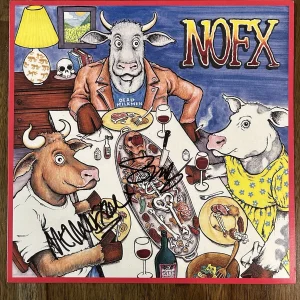 ‘NOFX’ Band Signed Vinyl Album ‘Liberal Animation’ Melvin & Smelly PROOF