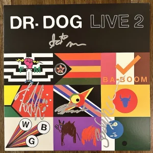 ‘Dr. Dog’ Band Signed Vinyl Album ‘Live 2’ Toby Leaman +3 PROOF