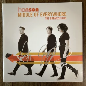 ‘Hanson’ Full Band Signed Vinyl Album ‘The Greatest Hits’ RARE