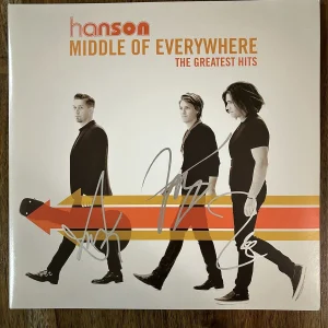 ‘Hanson’ Full Band Signed Vinyl Album ‘The Greatest Hits’ RARE