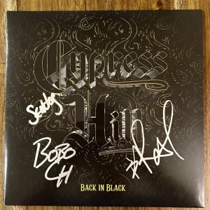 ‘Cypress Hill’ Signed Vinyl Album ‘Back In Black’ B-Real PROOF Sen Dog Bobo