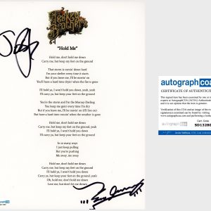 ‘The Teskey Brothers’ Band Duo Signed Lyric Sheet ‘Hold Me’ ACOA PROOF