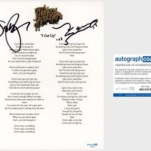 ‘The Teskey Brothers’ Band Duo Signed Lyric Sheet ‘I Get Up’ ACOA PROOF