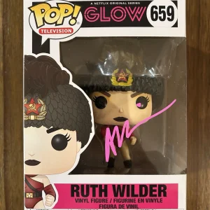 Alison Brie ‘Glow’ Signed Funko Pop #659 ‘Ruth Wilder’ Beckett Certified