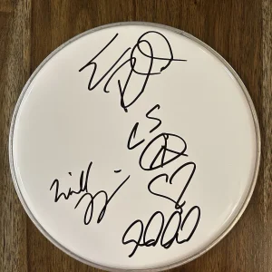 ‘Collective Soul’ Band Signed 10” White Drumhead Ed Roland, Dean & Will