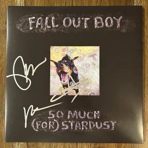 ‘Fall Out Boy’ Band Signed Vinyl Album Wentz Stump & Hurley So Much For Stardust