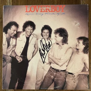 ‘Mike Reno’ Loverboy Band Lead Singer Signed Vinyl Album ‘Lovin’ Every Minute’