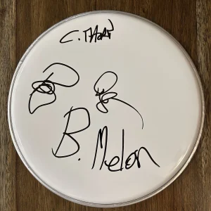 ‘Blind Melon’ Band Signed 10” Drumhead ‘Chris, Rogers & Glen’