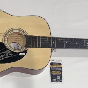 VINCE GILL SIGNED 38 INCH NATURAL ACOUSTIC GUITAR THE EAGLES JSA COA