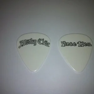 Motley Crue Vince Neil 2011 Black on White Guitar Pick
