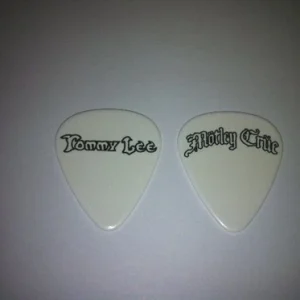 Motley Crue Tommy Lee 2011 Black on White Guitar Pick