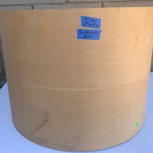 Gretsch Vintage Raw Birdseye Maple 22" x 16" Unfinished Bass Drum Shell #9