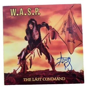 W.A.S.P.  Steve Riley Autographed Signed Last Command LP  Beckett Guaranteed #1