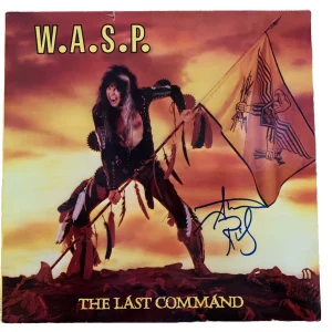 W.A.S.P.  Steve Riley Autographed Signed Last Command LP  Beckett Guaranteed #2