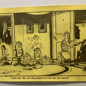 Alice Cooper John Denver Rigby Vintage 1980's ORIGINAL 8.5" x 15.5" Comic Poster