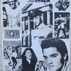 Elvis Presley Collage Vintage 1970's ORIGINAL 17" x 22" Poster D15