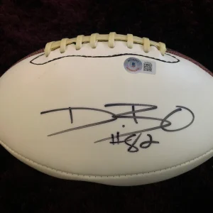 Dwayne Bowe Signed Autographed White Panel Football BAS Certified  READ