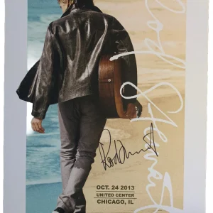 ROD STEWART Signed 2013 United Center Chicago, IL Concert Poster BAS Certified