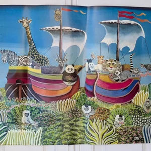 RARE Edward Lupper Vintage 1970's ORIGINAL Noah's Arc 29" x 39" Poster #22