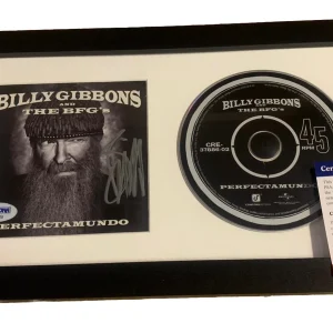 Billy Gibbons ZZ Top Signed Framed Perfectamundo CD Display PSA Certified