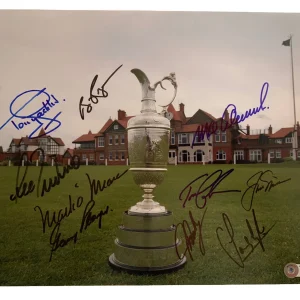 Claret Jug Winners Signed x10 11x14 Golf Photo BAS Certified Nicklaus Daly +8 F9