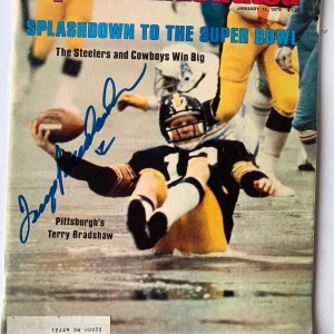Terry Bradshaw Steelers Football Autographed Signed SI Magazine BAS Certified
