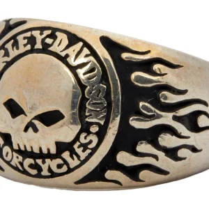 Dusty Hill ZZ Top Personally Owned Harley Davidson .925 Silver Skull Ring