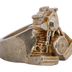 Dusty Hill ZZ Top Personally Owned Custom Made Sterling Silver V-Twin Ring