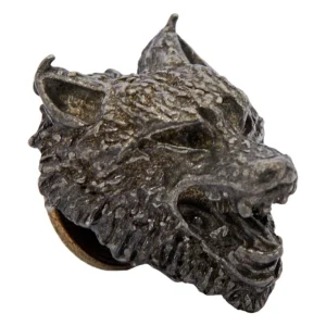 Dusty Hill ZZ Top Personally Owned Custom Made Silver Wolf Head Pin