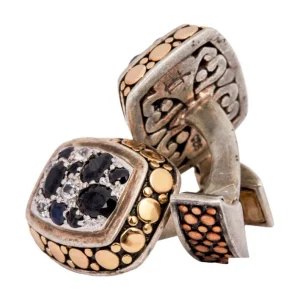 Dusty Hill ZZ Top Personally Owned Custom Made Silver & Gold Cuff Links