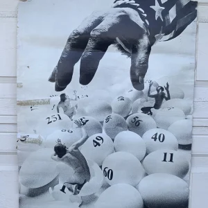 Vietnam Bingo Draft Lottery Protest Vintage 1970's ORIGINAL 24" x 36" Poster #78