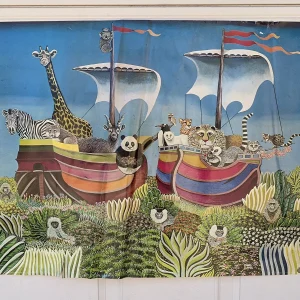 RARE Edward Lupper Vintage 1970's ORIGINAL Noah's Arc 29" x 39" Poster #87