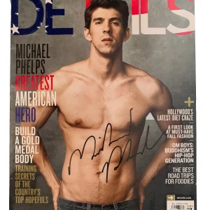 Michael Phelps US Olympics Signed Autographed Details Magazine BAS Certified