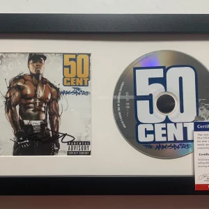 50mCent The Massacre Signed Autographed Framed CD Display PSA Certified