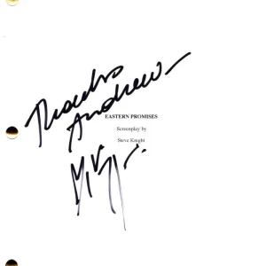 Viggo Mortensen Signed Autograph Eastern Promises Full Movie Script Screenplay