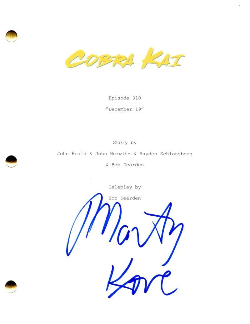 Martin Kove Signed Autograph Cobra Kai Full Episode Script Screenplay