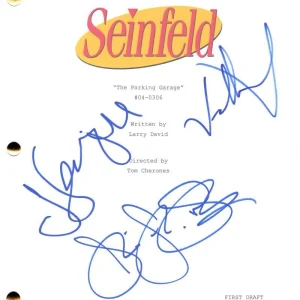 Jerry Seinfeld  Julia Louis-Dreyfus Jason Signed Autograph Parking Garage Script
