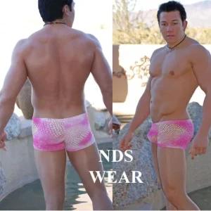 NDS Men Hot Snake Pink SW6140 SwimTrunk Brief XL