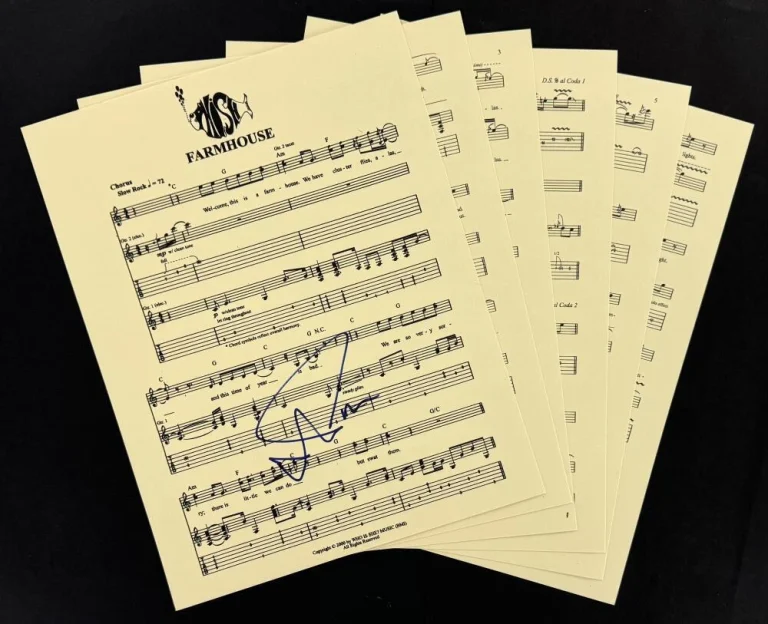 Trey Anastasio Phish Signed Autograph Farmhouse Full Sheet Music Set w/ JSA COA