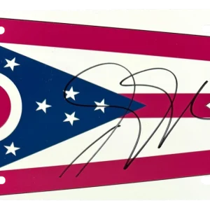 JD Vance Signed Autograph Ohio Flag License Plate - 2024 Donald Trump VP Beckett