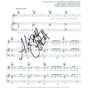 Alessia Cara Signed Autograph Here Sheet Music - Debut Single from Know-It-All
