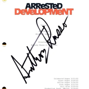 Anthony Russo Signed Autograph Arrested Development Full Pilot Script Screenplay