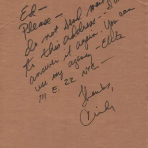 Cindy Crawford Signed Autograph Long Personal Handwritten Note on Cardboard