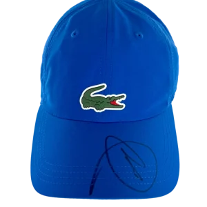 Novak Djokovic Signed Autograph Blue Lacoste Tennis Cap Hat - Beckett COA