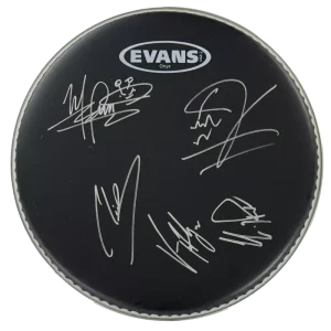 Sevendust Full Band Complete x5 Signed Autograph 10" Drumhead w/ JSA COA
