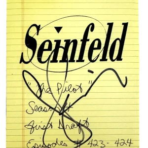 Jerry Seinfeld Signed Autograph The Pilot First Draft Script Notes - Beckett JSA