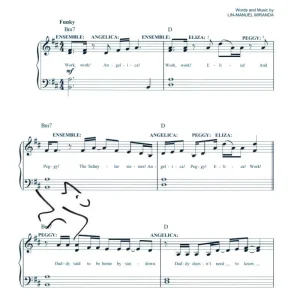 Lin-Manuel Miranda Signed Autograph Schuyler Sisters Hamilton Sheet Music w/ JSA