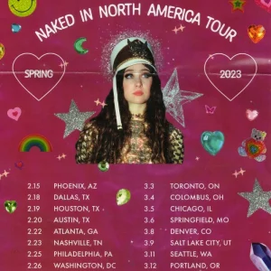 Chappell Roan Signed Autograph 11x17 2023 North America Tour Poster w/ JSA COA