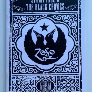 The Black Crowes & Jimmy Page Tour 2000 Souvenir Concert Program Book 13" x 10"