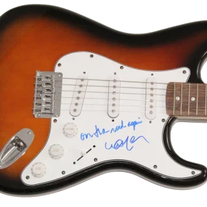 Willie Nelson Signed Autograph Fender Guitar On the Road Again Inscript JSA COA